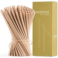 MOGOOS Paper Straws Kraft, 100pcs Biodegradable Drinking Straws 7.75" for Birthday,Celebrations,Wedding, Bridal/Baby Shower Decorations and Holiday Celebrations (Brown)