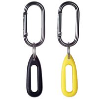 MiPhee 2-Pack Silicone Case for Pokemon Go-Tcha with Oval Carabiner Keychain, Black+Yellow
