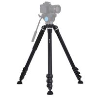 Camera 4-Section Folding Legs Metal Tripod Mount for DSLR/SLR Camera, Adjustable Height: 97-180cm Foldable and Portable