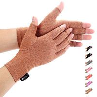 Duerer Arthritis Gloves Women Men-Compression Gloves for Pain Relief-RSI, Carpal Tunnel, Rheumatoid & Osteoarthritis Hand Gloves (Brown, L)