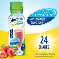 Glucerna Hunger Smart, Diabetes Nutritional Shake, To Help Manage Blood Sugar, Creamy Strawberry, 10 Fl Oz, 24 Count