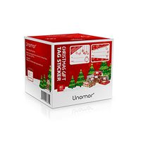UNOMOR 80 Count Christmas Gift Tag Stickers Red, Silver, and Gold Designs, Christmas Labels on Gift Present