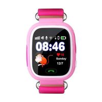 Unlocked GSM GPS Tracker Watch Children Kids Smart GPS Watch Phone SOS GEO-Fence Global Positioning GPS Device (Pink)