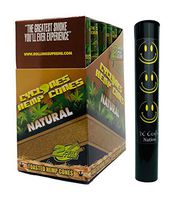 Herb Airtight Tube Pocket Protector with Cyclones Natural Hemp Cones 24 Count Box DC Crafts Nation- Happy Face