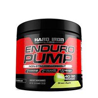 Enduro Pump - Non Stim Preworkout - Massive Pumps - Nitric Oxide Booster- 40/20 Servings - Green Apple Flavor