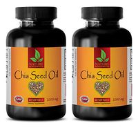 Brain Support Plus - CHIA Seed Oil 2000 Mg - Cholesterol - 2 Bottles (120 Softgels)