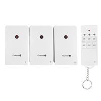 Globe Electric 7791101 3 Outlet Wireless Indoor Remote Control Outlet, White Finish