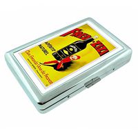 Perfection In Style Metal Silver Cigarette Case Vintage Wine Ads Design 012