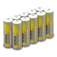 Hitech- D Size Rechargeable Batteries (8 Batteries, 10000mAh)