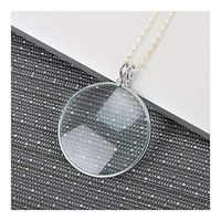 Magnifying Glass 10X Mini Chain-Chain Large Magnifying Glass Magnifying Glass for Macular Degeneration Elderly Reading Welding Inspection Coins Jewelry Exploration (Color : Silver)