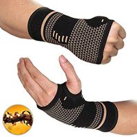 COLO Copper Infused Wrist Support Sleeves Medical Compression for Carpal Tunnel Syndrome and Wrist Pain Relief – Hand Wrist Supports Splints Wrist Brace for Men and Women Left and Right
