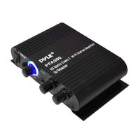 Power Home HiFi Stereo Amplifier - 90 Watt Portable Dual Channel Surround Sound Audio Receiver w/ 12V Adapter - For Subwoofer Speaker, MP3, iPad, iPhone, Car, Marine Boat, PA System - Pyle PFA300