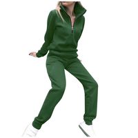Women Solid Tracksuit Sets Long Sleeve Half Zip Pullover and Pants Sweatsuit Loungewear Sets 2 Pieces Outfits for Fall Winter