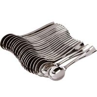 SimpleHomeCo. Premium Disposable Mini Dessert Spoons Silver [500 Count, 4 Inches] - Appetizers Tastings, Stainless Steel Finish, Plastic Silverware, Flatware, Small Catering Supplies