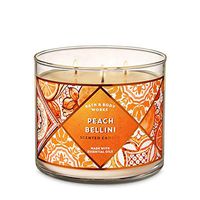 Bath and Body Works White Barn Peach Bellini 3 Wick Candle 14.5 Ounce