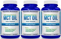 MCT Oil Capsules 100% from Coconuts - 1000 mg 180 Softgels - Keto Friendly - Great Pills for Energy and Weight Management (3 Pack)