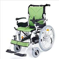 SZeao Lightweight Folding Electric Wheelchair Compact Portable Intelligent Travel brushless Motor Scooter Lithium Battery Aerospace Aluminum Alloy Frame,Green