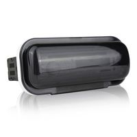 Water Resistant Marine Stereo Cover - Smoke Colored Heavy Duty Boat Radio Protector Shield with Flip-up Door & Spring Loaded Release - Mounting Gasket Included - Pyle PLMRCW1