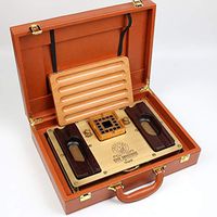 MOSMAT Advanced Customization Cigar case Handmade Leather Pure Copper Interior Humidor Box Buckle Seal with Hygrometer and Humidifier