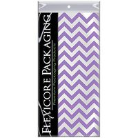 Flexicore Packaging Lilac Purple Chevron Print Gift Wrap Tissue Paper Size: 15 Inch X 20 Inch | Count: 50 Sheets | Color: Lilac Chevron