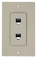 Leviton 40144-T Decora Telephone Wall Jack Assembly, Light Almond