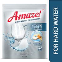 AMAZE Premium All-in-One Dishwasher Tablets - Powerful Hard Water Performance! (Case of 10-32 Count Packs)