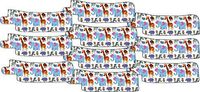 Nasogastric or Oxygen Tube precut Adhesive Tape Safari Animals Theme x 10 Pack. (Right Side)