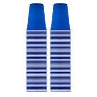 Solo Blue Cup Cold Plastic Party Cups, Round Style, 16 Ounce, 100 Pack