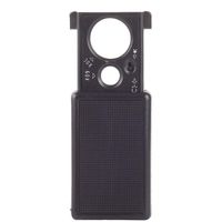 60X Handheld Illumination Magnifier LEDlight with 2 LED Light HD LensAdjustable Desktop Clip for Old Man Book Reading Jewelry Identification Watches DIY Crafts Carving and Repair Magnifier Black