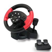 GAMEMON Racing wheel compatible with Playstation3 PS3/Playstation2 PS2/PC(X-INPUT/D-INPUT)with gear and foot pedal