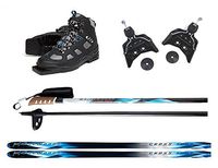 Whitewoods New 75mm 3Pin Cross Country Package Skis Boots Bindings Poles 177cm (48, 121-150lbs.)