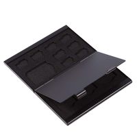 Yunhany Direct 12 Slots Aluminium Box Case for Micro SD Card and TF Card Holder (Color : Black)