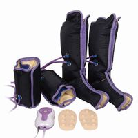 Air Compression Leg Massager, for Foot Calf Arm Wrap Massage, Therapy for Muscle Circulation with Handheld Controller,Darkblue