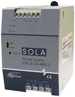 Sola/Hevi-Duty SDN20-24-480CC DC Power Supply, 24 VDC, 20 Amp, 47-63 Hz