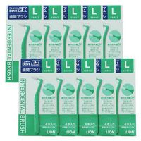Lion Dent. Ex Interdental Brush L 4 Count, 10 Pack (Green) (Made in Japan)