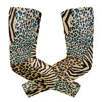 WXLIFE Animal Tiger Zebra Leopard Print Sun Uv Protection Sport Arm Sleeves for Men Women Kids Running Basketball Cycling Arm Warmer Sleeves 1 Pair