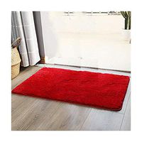 GHHZZQ Bathtub Mat Absorbent Non-Slip Superfine Fiber Bathroom Rugs Foot Pad Household, 12 Colors, 3 cm Thick, 6 Sizes, Customizable (Color : B-Red, Size : 40x60cm)