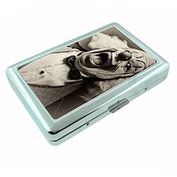 Perfection In Style Metal Silver Cigarette Case Vintage Creepy Clowns Design 008
