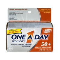 One A Day Women's Multivitamin/Multimineral Supplement Tablets 50+ Healthy Advantage, 65 CT (Pack of 3)