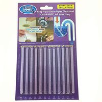 KSTE Drain Cleaning Tool 12 PCs of Cleaning Sticks Drain Rod Cleaner,Kitchen Toilet Bathtub Sewage Cleaning Tool.(Lemon Ocean and Lavender)