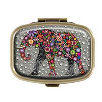 Top A Elephant Custom Personalized Square Pill Box Decorative Box Vitamin Container Pocket Or Wallet (Elephant-7)