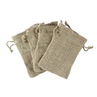 Super Z Outlet Natural Color Burlap Bag with Drawstring Closure for Arts & Crafts Projects, Gift Packaging, Presents, Snacks & Jewelry (50 Pack) (4" x 6")