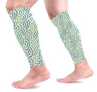 LEVEIS Pale Fish Scale Mermaid Arm Sleeves UV Protection for Men Women Sunblock Protective Gloves Running Golf Cycling Driving Long Arm Cover 1 Pair