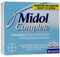 Midol Menstrual Complete Caplets 24 ea (Pack of 5)
