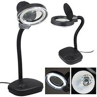 5X 10X Desk Table Magnifier Lamp Light Magnifying Glass Lens