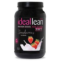 IdealLean - Nutritional Protein Powder for Women | 20g Whey Protein Isolate | Supports Weight Loss | Healthy Low Carb Shakes with Folic Acid & Vitamin D | 30 Servings (Strawberries N' Cream)