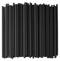 Crystalware, Black Plastic Straws, 7 3/4 Inches, Jumbo Pack 500 Straws - 2 Packs (1,000 Straws)