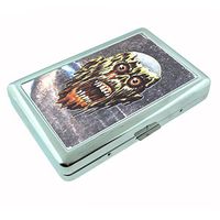 Perfection In Style Metal Silver Cigarette Case Vintage Monsters Design 001