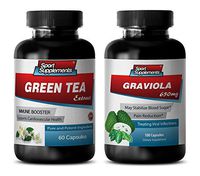 Energy Supplement Pills - Green Tea - GRAVIOLA Combo - graviola Extract Pills - (2 Bottles Combo)