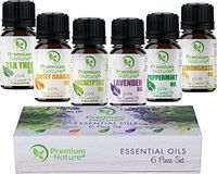 Aromatherapy Essential Oils Gift Set Set Idea Pure Natural Essential Oil for Diffusers Humidifiers & Carrier Oils Tea Tree Orange Eucalyptus Lavender Peppermint & Lemongrass